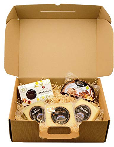 Cheese Lovers - Cheese Platter Hamper Gift Spanish Manchego, Rosemary and Iberico Cheese Membrillo and Date&Walnut Cake