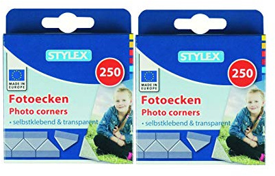 Stylex 31080 - Angoli adesivi per foto, trasparente, Fotoecken