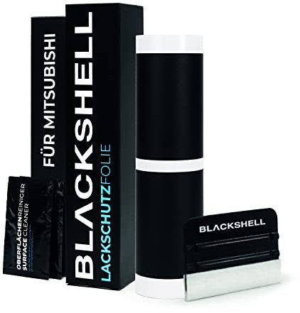 Blackshell® Lackschutzfolie passend für Mitsubishi Space Star | Bj. ab 2019 (Facelift) Matt Schwarz - passgenaue Einstiegsleistenschutz Folie inkl. Set für Folierung