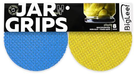 Jar Opener Gripper Pad, Jar Grippers For Opening Jars For Opening Bottles, Cans Lids, 8 Multi Purpose Manual Silicone Grip Pads, 5.5 Round By Bigleef