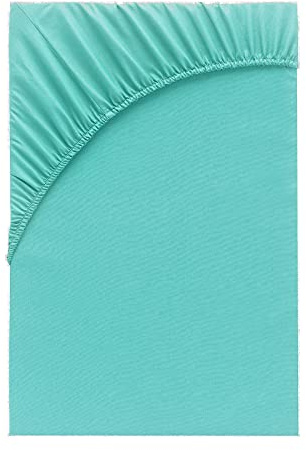 Class Home Collection Spannbettlaken 90x200cm - 100x200cm Jersey Baumwolle Mint