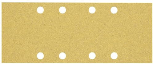 Bosch Professional 10x Set di carte abrasive Expert C470 con 8 fori (per Legno duro, Vernice su legno, 93x230 mm, Grana 60/80/120, accessorio Levigatrice orbitale)