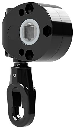 DIWARO.® | Schneckengetriebe für Markisen | 9:1 | Kunststofföse | 13,1mm Innenvierkant | RAL 9005 schwarz | Markisengetriebe