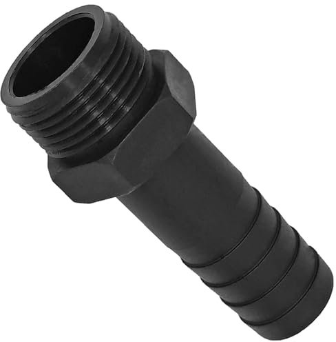 Schlauch Tülle aus Kunststoff PP Außendurchmesser 20mm für 3/4 Schlauch mit Außengewinde 3/4 Zoll AG Trinkwasser geeignet Anschluß Stück Verbinder Adapter Gartenschlauch Fitting