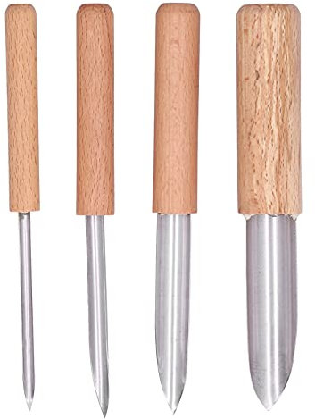 Dekaim Töpfer Ton Keramik Werkzeuge,Keramik Schnitzen Werkzeug,4 Stück Halbrunder Lochschneider Für Handgefertigte Tonskulpturen,Ultraleichter Ton