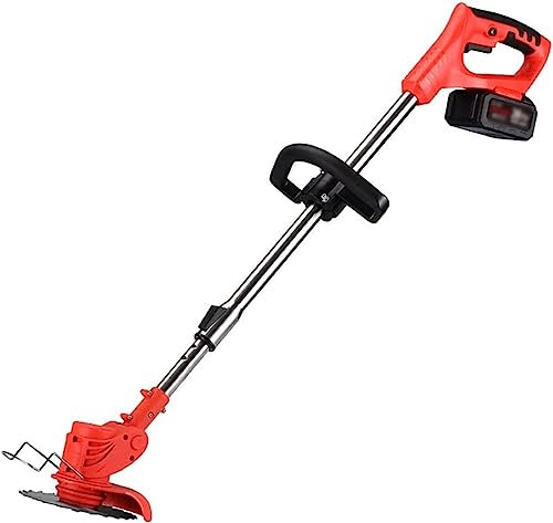 ELzEy String Trimmer Electric Lawn Mower Small Household Lawn Mower The Best Assistant for Gardens and Farms with Plastic Blade (Size : Battery*1)