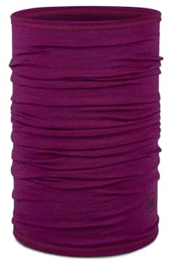 Buff®| Braga de cuello Merino Lightweight Bufanda Multifuncional 100% Lana Merino, Senderismo, Aire Libre, Sostenible, Ligera, Fina, Hombre Mujer Talla única Fuchsia