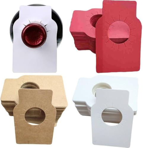 Sanfly Etiqueta para Bodega De Botellas De Vino, 150 Unidades, Etiquetas para Cuello De Botellas De Vino, Etiquetas Reutilizables De Doble En para Estantes De Vino Y Organización De Bodegas