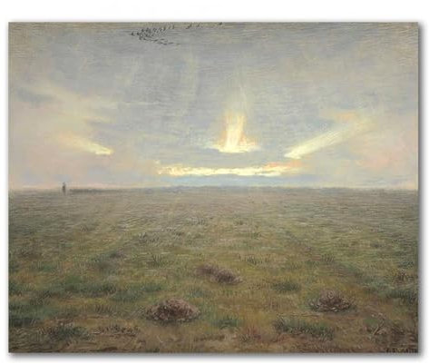 TNGHHSGA „Der Horizont (die Ebene)“ Berühmte Gemälde, moderne Kunstwerke, Druck auf Leinwand, Ölgemälde-Reproduktionen, Leinwand-Wandkunst für Wohnzimmer, 80 x 100 cm rahmenlos