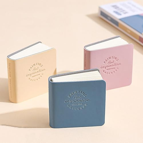 Kleine Kunst-Skizzenbücher, 3 Stück, Mini-Aquarell-Skizzenbuch, tragbares Reise-Taschen-Skizzenbuch, Hardcover, Miniatur-Tagebuch, Notizbuch für Schule, Arbeit