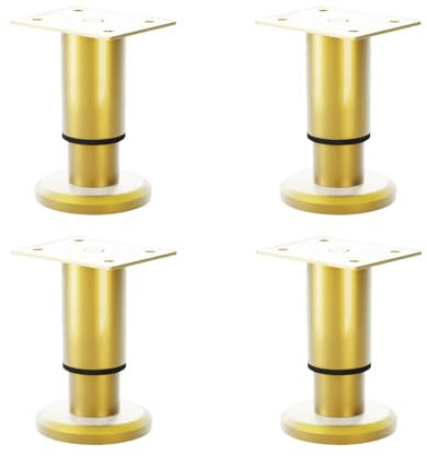Set mit 4 goldfarbenen ausziehbaren Möbelbeinen, multifunktionale Höhenverstellung, unterstützt verstellbare Tischbeine für Tische und Stühle