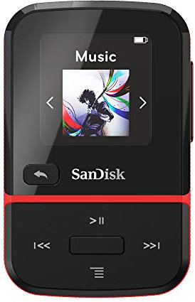 SanDisk Clip Sport Go 32GB MP3 Player - Rosso (Ricondizionato)