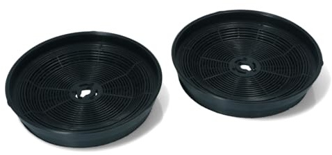 BSSTORE Filtro cappa ai carboni attivi, Kit 2 unità, Diametro 19Cm, Nero Compatibile Modello Tecnowind