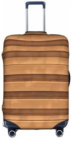 RQMPHUGNCF original träfärg textur resväska skydd bagage skyddande fodral hög elasticitet material för resenärer, vit, M, Vitt, M