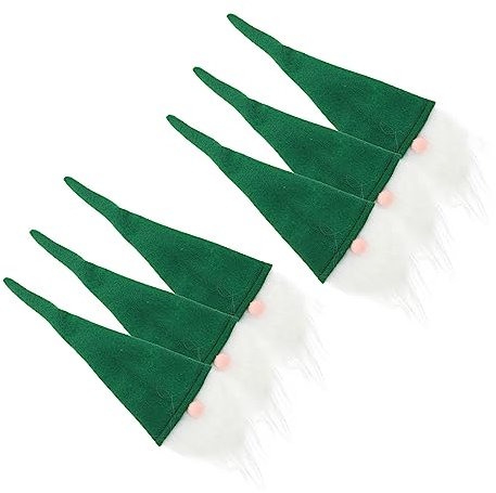DRESSOOS 6 Pièces Couverture de Bouteille de vin âgée infuseur Porte-gobelet Porte-Bouteille GNOME de Noel GNOME Noel Couvercle de Bouteille de vin décoration de Noël au vin Feutrine Green
