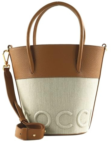 Coccinelle borsetta borsa a tracolla Myrtha Canvas Handbag Natural/Cuir beige