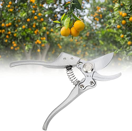 VGVSBG Tijeras de podar de jardín, Tijeras Profesionales, Acero de aleación Dura SK5 Antideslizante multifunción, Herramienta de Tijeras para Recoger Frutas Adecuada para podar Ramas de f
