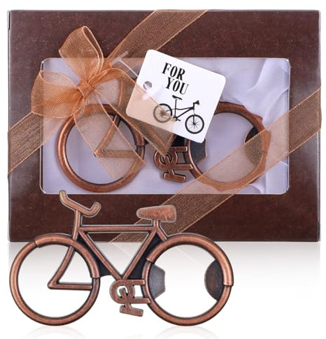 DOPENSPI Abridor de botellas de bicicleta vintage, acero inoxidable, regalo | Decoración de bicicleta, regalos de ciclismo para cumpleaños, Navidad, hombres, papá, marido, novio