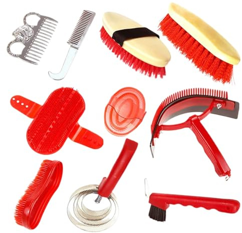 Kit de Toilettage pour le Cheval Trousse de Nettoyage et de Soins pour | Étrille de Toilette Cadeau pour Hommes Femmes Adolescents
