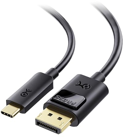 Cable Matters 32.4Gbps Unidirectional USB C to DisplayPort 1.4 Cable 3m, Support 8K@60Hz / 4K@240Hz, Thunderbolt 4 to DisplayPort Cable, Display Port to USBC, Black - Not for Portable USBC Monitor