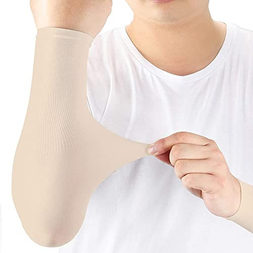 Manches de bras Compression Protection UV 1 Paire 7 Paires,Manchettes de Bras Extensible Femmes Hommes Jeunesse Pour Tatouage Couvrant Golf Basketball Extérieur Cyclisme Jardinage Conduite(Jaune)