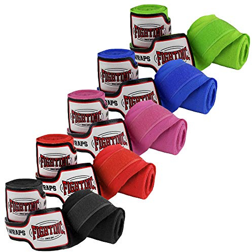 Fightinc. Boxbandagen Elite 4,5m - 450 cm elastisch schwarz rot blau grün neon pink rosa Boxen Kickboxen Kampfsport