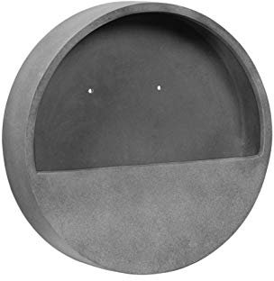 Finestgreen Hanging Wally Pflanzgefäß Grau | Wandgefäß zum bepflanzen (XS Ø:30 T:7 cm, Grau) | Pottery Pots