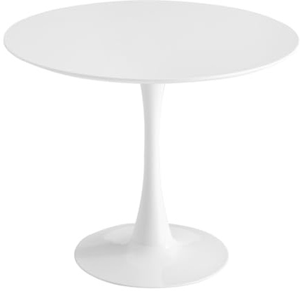 Ventemeublesonline Table Ronde Ibiza White Ø90 CM