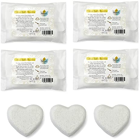 The Natural Spa Badebomben 4 x 3er Pack Zitrus | Natürlich | Keine synthetischen Duftstoffe | Kein Farbstoff | Frei von Phthalaten | Talkumfrei
