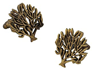 Homxi Personalisierte Manschettenknöpfe Herren,Manschettenknöpfe Blatt Herren für Manschettenknöpfe Bronze Manschettenknöpfe Kupfer Herren