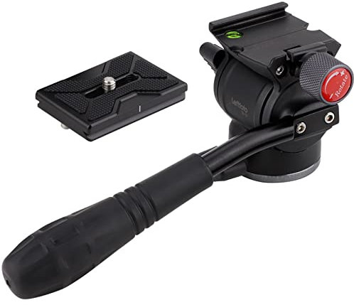 LEFTFOTO Mini Tripod Fluid Head,2 Way Fluid Head with Arca System Quick Release Plate,for DSLR Cameras and Video Cameras