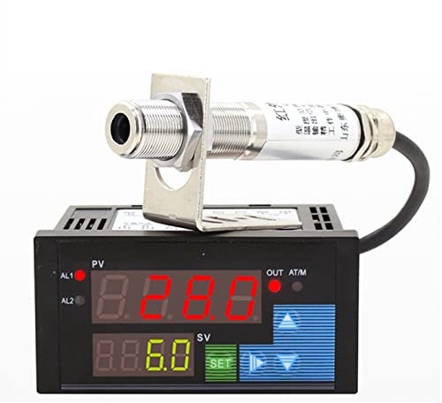 Jieotwice Infrarot Temperaturregler, Berührungsloses Online Infrarot Kurzwellen Thermometer, Sensor 4-20mA (0-500 Grad Celsius)