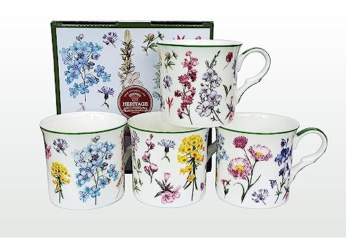 heritage fine Bone China Meadowtime Gift Set Mugs