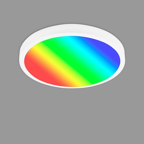 BRILONER - Lámpara de Techo LED Inteligente, Luz de Techo LED Wifi Regulable, Temperatura de Color Ajustable, Lámpara, Control Por Voz, Lámpara de Salón, Lámpara de Dormitorio, 270x60mm