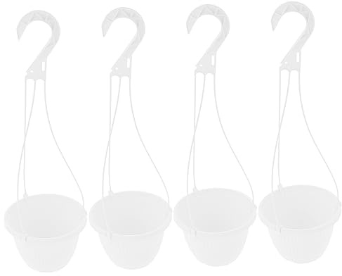 Toddmomy 4 Stück Orchideen-hängepflanzer Orchideen-pflanzgefäß Zum Aufhängen Blumenampel Hängekorb Für Pflanzen Hängende Pflanzgefäße Für Den Innenbereich Blumenkorb Plastik Drinnen Weiß