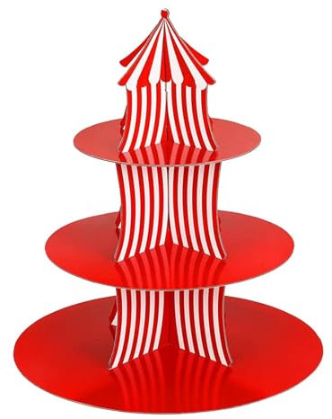 Alzata per cupcake a più livelli, alzata per torte e cupcake - Alzata per torta in cartone a 3 strati Alzata per torta a più livelli | Espositore per cupcake Vassoio da portata creativo per cupcake pe
