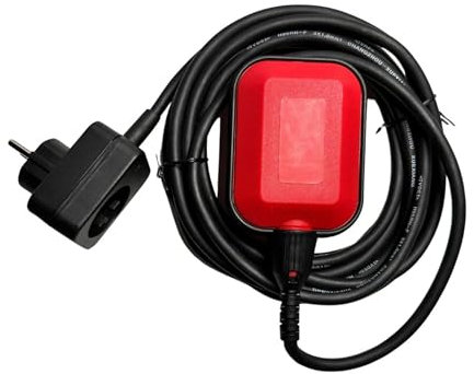KENJI KOI Aqua-Stop Leerpumpschuz | 5m Netzkabel mit Schuko-Stecker | Schwimmerschalter für Teiche | Koiteich, Schwimmteich, Gartenteich | 230V | Wasserstandregler