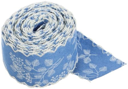 JOINPAYA Jeansband Mit Spitzenkante Breit Yards Langlebiges Denim-stoffband Für Diy-modeprojekte Schleifen Haaraccessoires Und Kleidungsschmuck Nähen