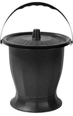 Milageto d'urinoir d'urinoir, bouteille d'urinoir avec poignée de couvercle, pot de chambre d'urinoir pour adultes femmes hommes âgés, Noir