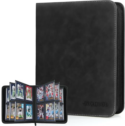 JoyHood Album per Top Loader, Raccoglitore Top Loader per 112 Top Loaders, Album Carte da Collezionabili con 4 Tasche, Scuro (Solo per Top Loader)