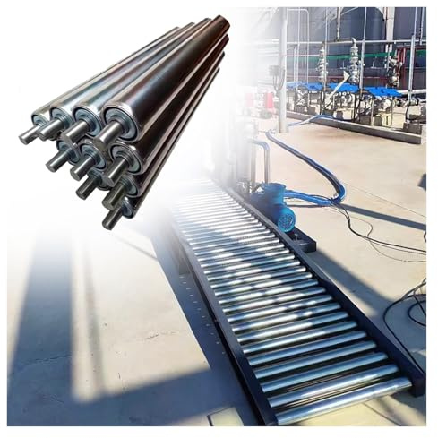 Heavy Duty Conveyor Roller Replacement - High Speed Detachable Rollers for Temporary Conveyor Lines/Table Saws 2 Inch Diameter (50mm) 450mm Length Large & Small Support Rollers