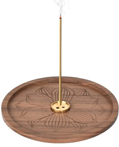 Incense Holder, Round Lotus Incense Holder, Incense Burner Stick Holder Bowl, Round Incense Stick Holder for Home Décor, Meditation, Yoga