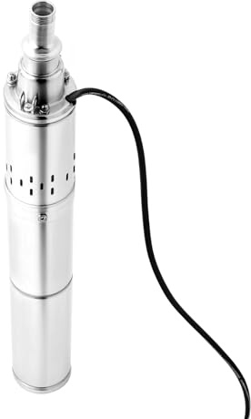 Mudshape 0.5 HP Deep Well Submersible Pump, Silver Stainless Steel Water Pump, Deep Well Water Pump for Industrial, Irrigation&Home Use