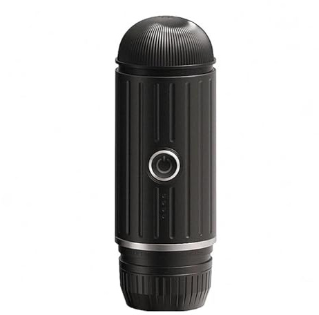 VXDEFP Machines à café,Cafetière portative, Machine à expresso portable 2 en 1, capsules compatibles et café moulu, pression de 19 bars, parfaite for les s, le camping