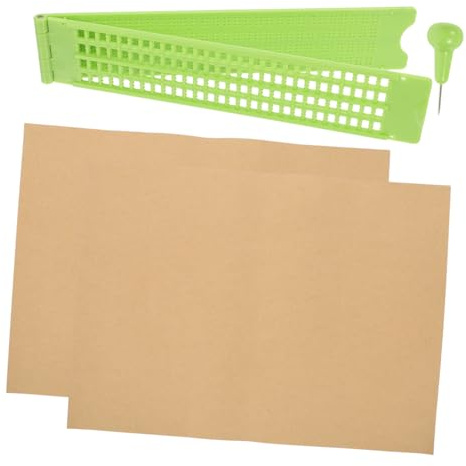 FONDOTIN Tavoletta Braille Portatile in Plastica Leggera Color Verde Chiaro per Non Vedenti Kit Scrittura di Strumenti per Esercizi di Scrittura Braille