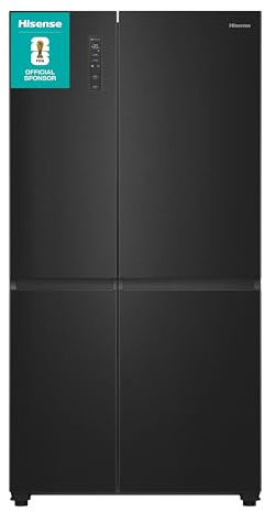 Hisense PureFlat American Fridge Freezer - Black Stainless Steel - C Rated