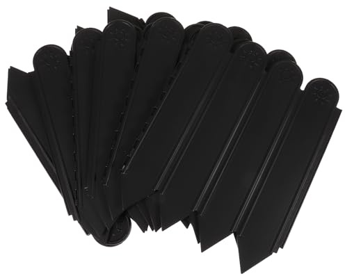 Yardenfun Recinzione Decorativa in Plastica per Aiuole e Cortile, Bordura Nera 27 CM Alta 2 Metri, Protezione per Piante e Piccoli Animali in Giardino e Balcone