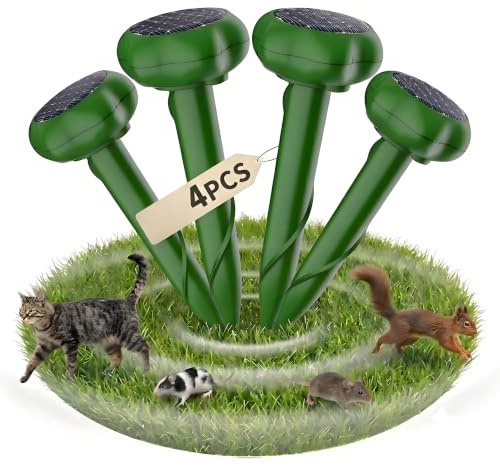 YOUKK Repulsif Taupe Solaire, Anti-Taupe Solaire Vibration et Ultrasons,IP66 Imperméable, Anti Chat, Chien, Souris, Rat, Animaux de Jardin,Gophers pour Jardin et Pelouses (4 Pièces carré) | ,IP66 Imperméable, Anti Chat, Chien, Souris, Rat, Animaux de Jardin,Gophers pour Jardin et Pelouses (4 Pièces carré)