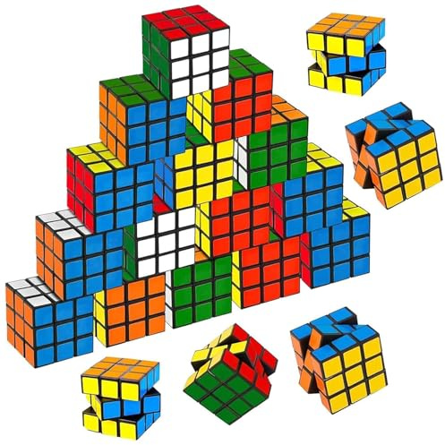 Set di 20 mini cubi magici, 3 x 3, ideale per bambini e adulti, perfetto come gioco da viaggio, regalo di compleanno o giocattolo educativo, favorisce la creatività e il pensiero logico