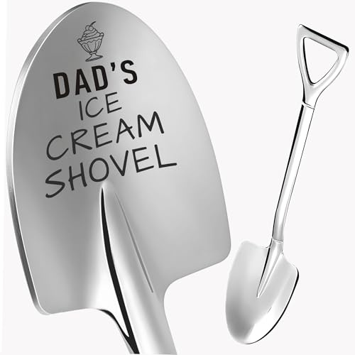 Personalised Ice Cream Scoops Engraved Stainless Steel Ice Cram Shovel for Ice Cream Lover Personalised Gifts for Dad Grandad Women Girlfriend Boyfriend Fathers Day Birthday Christmas (Design 9)